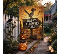 Drapeau de jardin Western Halloween avec citation oiseau du désert 30,5 x