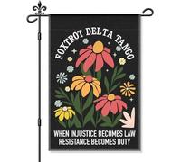 Drapeau de jardin « When Injustice Becomes Law Resistance Becomes Duty », drapeaux de jardin amusants pour résister au racisme à l'extérieur, justice sociale H