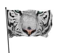 Drapeau de jardin White Tiger Yard House Décoration extérieure Drapeaux Bannières pour Patio Pelouse 0,9 x 1,5 m