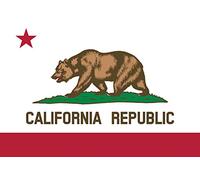 Drapeau de jardin XCm - Drapeau de l'État de Californie des États-Unis - Décoration double face - Drapeau coupe-vent - 32 x 48 cm