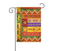 Drapeau de jardin YUGTAEE 30,5 x 45,7 cm - Motifs nationaux africains - Décoration de jardin épaisse et infroissable pour extérieur, jardin, pelouse, terrasse