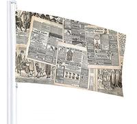 Drapeau de journal français 1,5 x 2,4 m Vintage Femme Fashion Magazine Paris Outdoor Flags Large Welcome Yard Bannières Home Garden Yard Lawn Decor