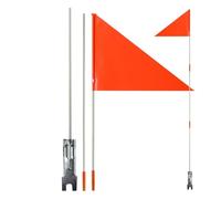 Drapeau de Kayak - Drapeau de cortège de Moto étanche avec poteaux en Fibre de Verre Durable | Drapeau extérieur Portable Orange avec Boucle pour Le Kayak, Le Cyclisme et la publicité | Drapeau Haute