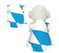 Drapeau de la Bavière Variante Losange pour chien Robe Chemise mignonne Vêtements pour animaux de compagnie Vêtements d'été Jupe Chemise pour petit chiot chat animal domestique