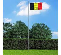 Drapeau de la Belgique 90 x 150 cm en polyester avec œillets en laiton résistant aux intempéries pour jardin, balcon, terrasse, maison, façade, camping, festival, fête, décoration et fixation pour mât