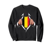 Drapeau de la Belgique déchiré Graphique, Racines de fierté Belge Sweatshirt