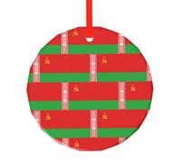 Drapeau de la Biélorussie - Décorations de Noël traditionnelles en verre - Adornos de Navidad - Pour votre sapin de Noël