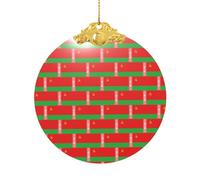 Drapeau de la Biélorussie imprimé sapin de Noël en verre à suspendre Décoration souvenir de vacances pour une installation de Noël éblouissante