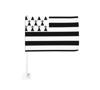 Drapeau de la Bretagne France Drapeau Voiture Extérieur Fenêtre Clip 30x45cm Double Face Décoration Voiture