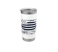 Drapeau de la Bretagne,Vintage Breizh Design pour bretons Gobelet isotherme en acier inoxydable double paroi