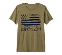Drapeau de la Bretagne,Vintage Breizh Design pour bretons T-Shirt Haut de Gamme