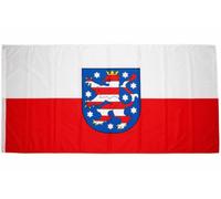 Drapeau de la Bundeswehr de Thuringe - 250 x 150 cm - Drapeau de qualité supérieure avec 3 œillets métalliques - Résistant aux intempéries, aux UV et à double couture - 100 % polyester - Drapeau pour