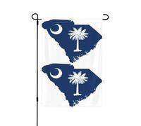 Drapeau de la Caroline du Sud - Drapeaux décoratifs pour l'extérieur, décoration de jardin double face pour toutes les saisons