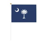 Drapeau de la Caroline du Sud imprimé à main, drapeau double face léger pour une installation instantanée et un impact élevé