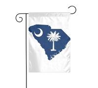 Drapeau de la Caroline du Sud imprimé carte de vacances décoration extérieure drapeau de Noël résistant à la décoloration hiver pelouse porche patio décoration extérieure