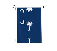 Drapeau de la Caroline du Sud imprimé double face (71,1 x 101,6 cm), drapeau de bienvenue pour les vacances saisonnières - Décoration extérieure