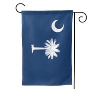 Drapeau de la Caroline du Sud imprimé drapeau de jardin double face vertical bienvenue drapeau de cour bannière 71 x 100 cm décor extérieur