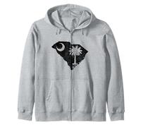 Drapeau de la Caroline du Sud Palmetto Moon Drapeau Vintage Sweat à Capuche