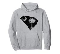 Drapeau de la Caroline du Sud Palmetto Moon Drapeau Vintage Sweat à Capuche