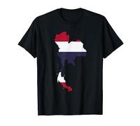 Drapeau de la carte de la Thaïlande T-Shirt