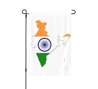 Drapeau de la carte de l'Inde - Drapeaux décoratifs pour l'extérieur, décoration de jardin double face pour toutes les saisons
