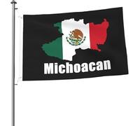 Drapeau de la carte du Mexique, Michoacan, 60 x 90 cm, drapeaux lumineux