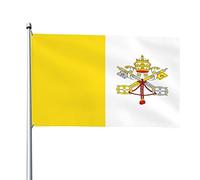 Drapeau de la Cité du Vatican 3 x 5 pieds, panneau de jardin, bannière décorative
