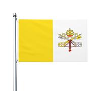 Drapeau de la Cité du Vatican 3 x 5 pieds, panneau de jardin, bannière décorative