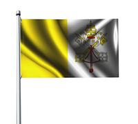 Drapeau De La Cité Du Vatican Drapeau De Jardin Drôle Drapeaux De Jardin Durable Drapeaux Décoratif Pour Patio Intérieure Balcon 90X150Cm