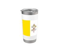 Drapeau de la Cité du Vatican Gobelet isotherme en acier inoxydable double paroi