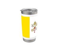 Drapeau de la Cité du Vatican Gobelet isotherme en acier inoxydable double paroi