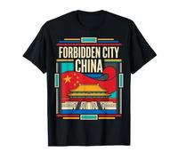 Drapeau de la Cité Interdite de Chine Palais impérial Art Vintage T-Shirt