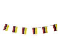 Drapeau de la Colombie 40 unités, guirlande 11,4 m, fanions, drapeau national 14 x 21 cm pour décorations de bar de jardin