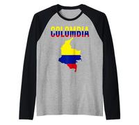 Drapeau de la Colombie - Carte du Pays Manche Raglan