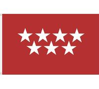 Drapeau de la communauté de Madrid qualité satin premium 120 g. Taille géante 250 x 150 cm
