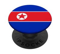 Drapeau de la Corée du Nord DPRK Pyongyang PopSockets PopGrip Adhésif