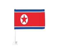 Drapeau de la Corée du Nord pour voiture, extérieur, 30 x 45 cm, décoration de voiture double face