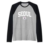 Drapeau de la Corée du Sud de Séoul Manche Raglan