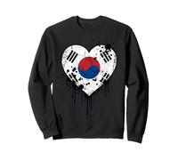 Drapeau de la Corée du Sud en Forme de cœur Sweatshirt