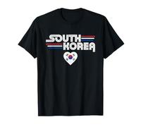 Drapeau de la Corée du Sud Love Vintage Style Country Pride Retro Art T-Shirt