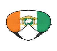 Drapeau de la Côte d'Ivoire 3 Drapeau de la Côte d'Ivoire Masques de sommeil Sangle réglable Masque pour les yeux doux pour femmes Hommes Voyage Travail Maison