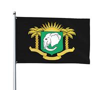 Drapeau de la Côte d'Ivoire, armoiries, 90 x 150 cm, panneau décoratif de jardin