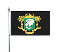 Drapeau de la Côte d'Ivoire, armoiries, 90 x 150 cm, panneau décoratif de jardin