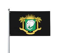 Drapeau de la Côte d'Ivoire, armoiries, 90 x 150 cm, panneau décoratif de jardin
