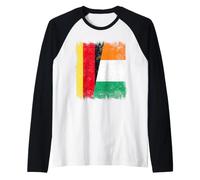 Drapeau de la Côte D'Ivoire Belgique | Racines ivoiriennes Belges Manche Raglan