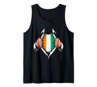 Drapeau de la Côte D'Ivoire déchiré Graphique Ivorian Pride Roots Débardeur