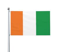 Drapeau de la Côte d'Ivoire - Drapeau de jardin double face 90 x 150 cm - Convient pour une utilisation toute l'année, décoration de porches, balcons et terrasses | Mât non inclus.