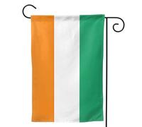 Drapeau de la Côte d'Ivoire Drapeaux de jardin saisonniers pour l'extérieur, durable double face Décoration de vacances Drapeaux de cour