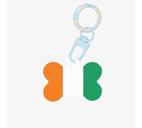 Drapeau de la Côte d'Ivoire - Étiquettes en acrylique double face pour chiens et chats