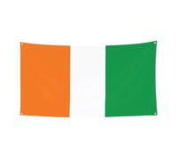 Drapeau de la Côte d'Ivoire Imprimé Décoration de Vacances Drapeau à Suspendre 177,8 x 88,9 cm - Bannière de Noël, Anniversaire, Fête